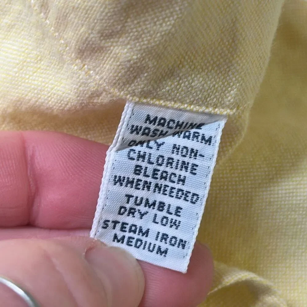 Ralph Lauren Flesh Pony Dress Shirt Yarmouth Oxford‎ Yellow Mens Sz 16.5 35
